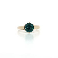 Deep London Blue Topaz Solitaire Ring (1 ct.) in 10k Yellow Gold