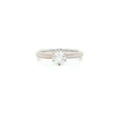 Round Brilliant Cut Near Colorless Diamond Solitaire Ring (½ ct.) in 14k White Gold