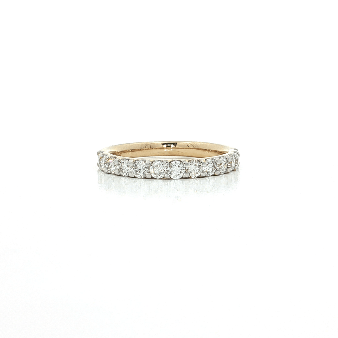 0.72 CTW Natural Round Brilliant Cut Colorless Nearly Flawless Diamond Wedding Band in 14kt Yellow Gold – Jewelry Depot, Inc.