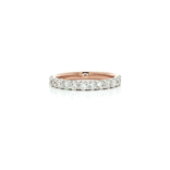 Round Brilliant Cut Nearly Flawless Colorless Diamond Wedding Band (¾ ct.) in 14k Rose Gold