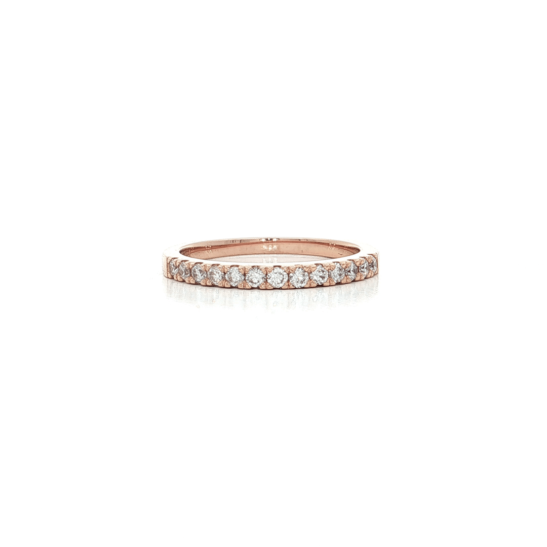 0.30 CTW Natural Round Brilliant Cut Diamonds in a 14kt Rose Gold Wedding Band – Jewelry Depot, Inc.