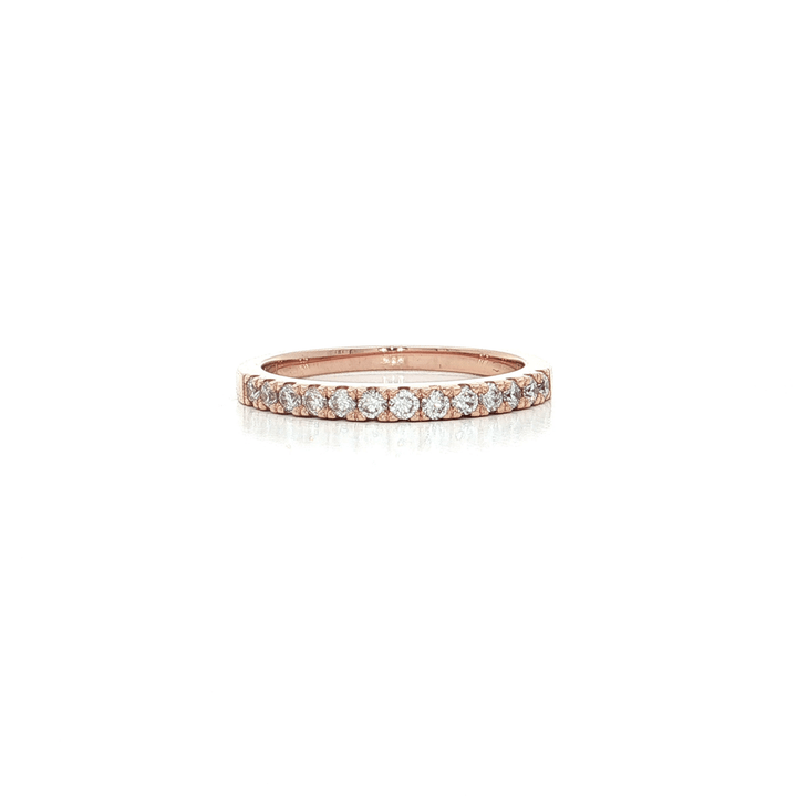 Round Brilliant Cut Diamond Wedding Band (⅓ ct.) in 14k Rose Gold