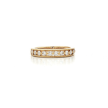 Vintage Round Brilliant Cut Nearly Flawless Colorless Diamond Channel-Set with Milgrain Detailing Wedding Band (⅜ ct.) in 18k Yellow Gold