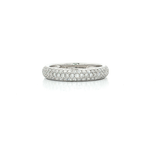 Round Brilliant Cut Nearly Flawless Colorless Diamond Pavé-set Ring (1 ct.) in 18k White Gold