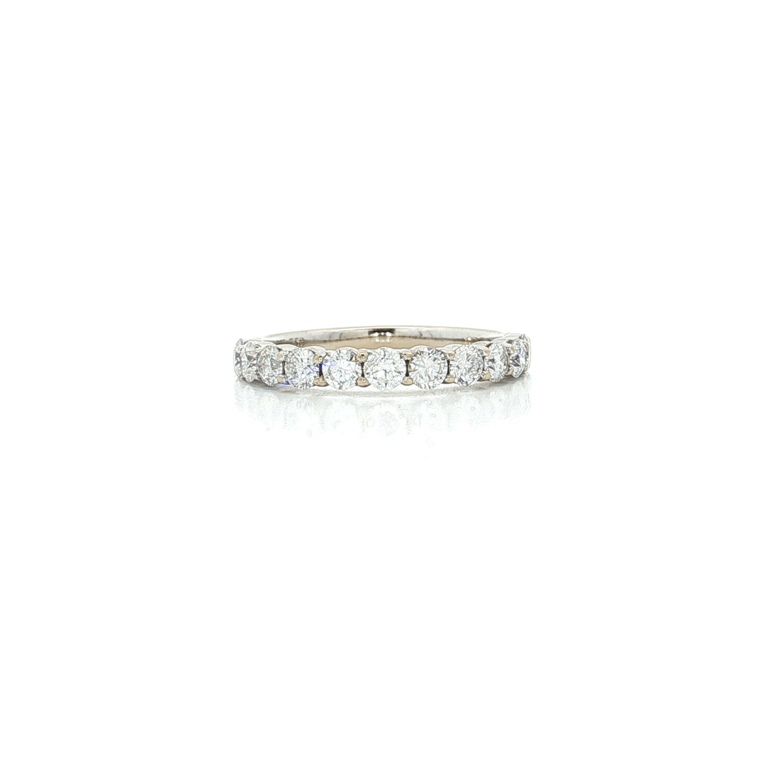 0.71 CTW Natural Round Brilliant Cut Colorless Diamonds in an 18kt White Gold Wedding Band – Jewelry Depot, Inc.