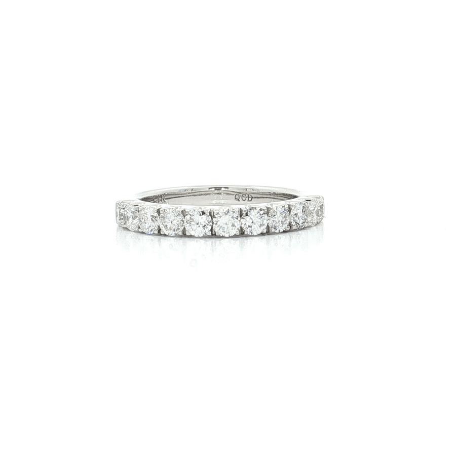 Round Brilliant Cut Nearly Flawless Colorless Diamond Wedding Band (7/8 ct.) 14k White Gold
