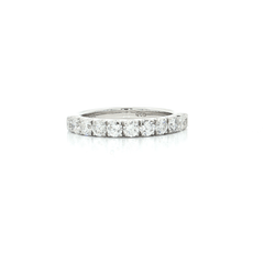 Round Brilliant Cut Nearly Flawless Colorless Diamond Wedding Band (⅞ ct.) in 14k White Gold