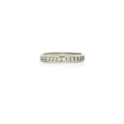 0.30 CTW Natural Round Brilliant Cut Diamonds Channel - Set in a 14kt White Gold Wedding Band – Jewelry Depot, Inc.