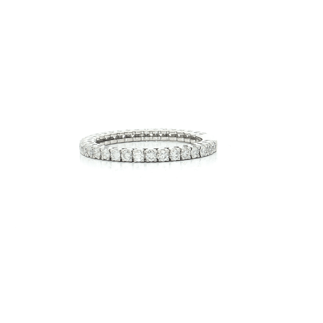 0.64 CTW Natural Colorless Nearly Flawless Diamond Near Eternity Wedding band in 14kt White Gold – Jewelry Depot, Inc.