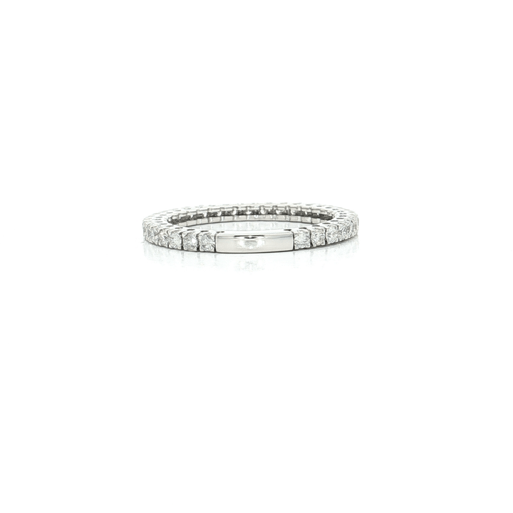 0.64 CTW Natural Colorless Nearly Flawless Diamond Near Eternity Wedding band in 14kt White Gold – Jewelry Depot, Inc.