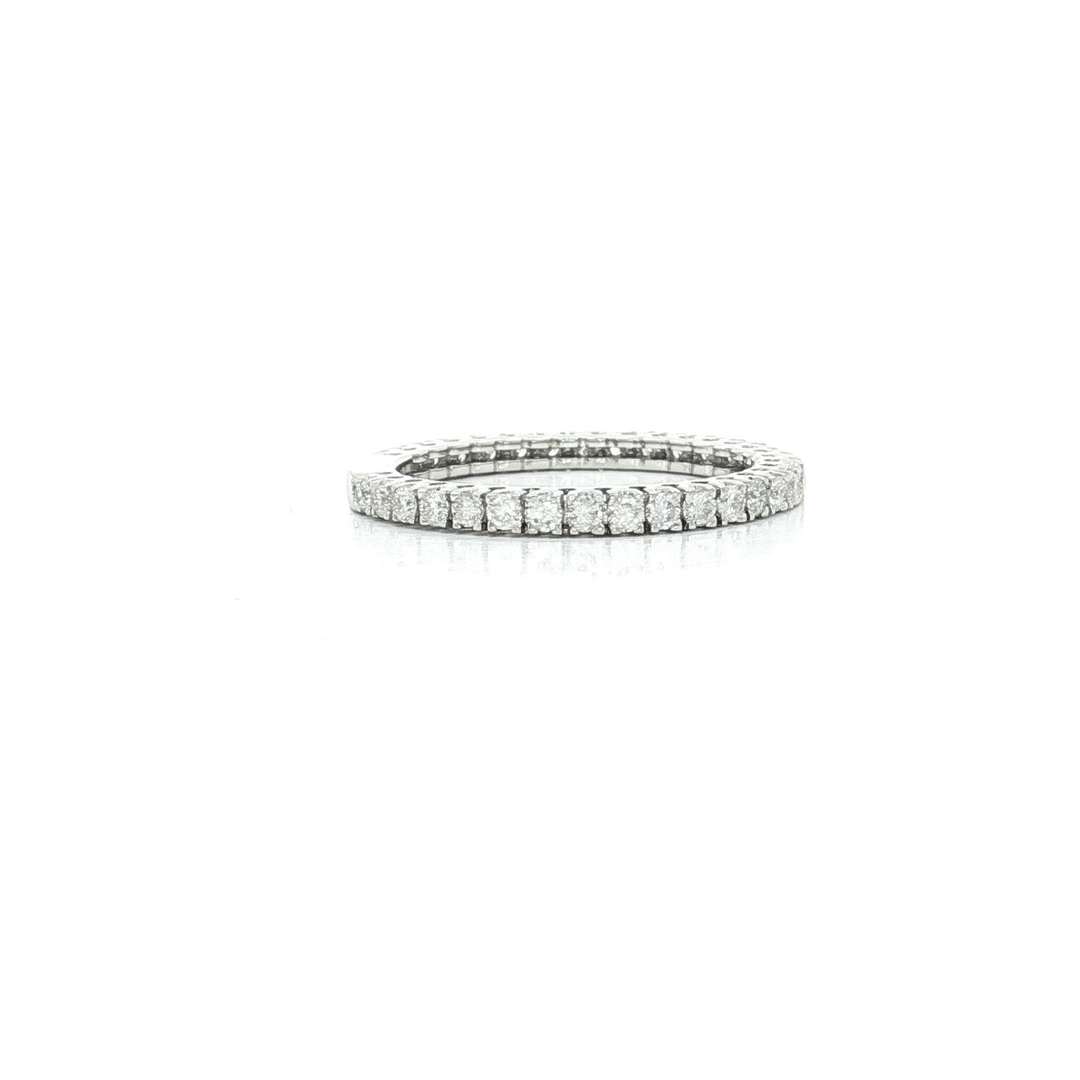 0.64 CTW Natural Colorless Nearly Flawless Diamond Near Eternity Wedding band in 14kt White Gold – Jewelry Depot, Inc.