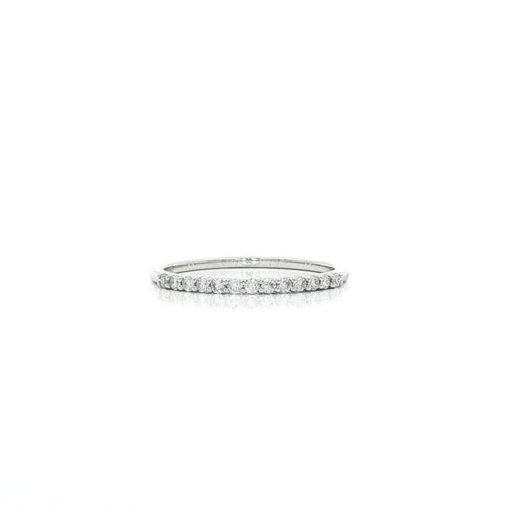 Nearly Flawless Colorless Round Brilliant Cut Diamond Wedding Band (¼ ct.) in 18k White Gold