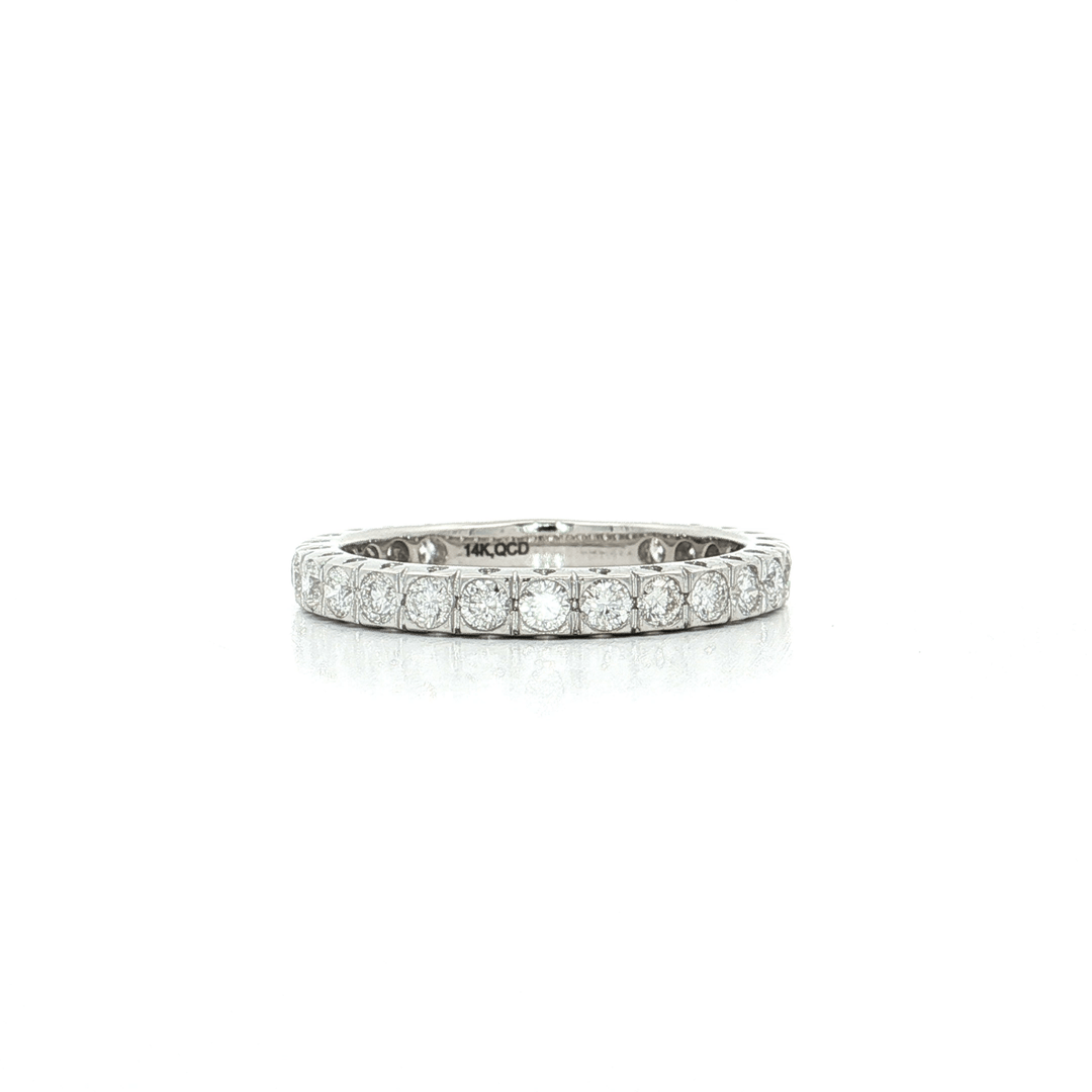 1.35 CTW Natural Round Brilliant Cut Colorless Nearly Flawless Diamonds in a 14kt White Gold Eternity Wedding Band – Jewelry Depot, Inc.