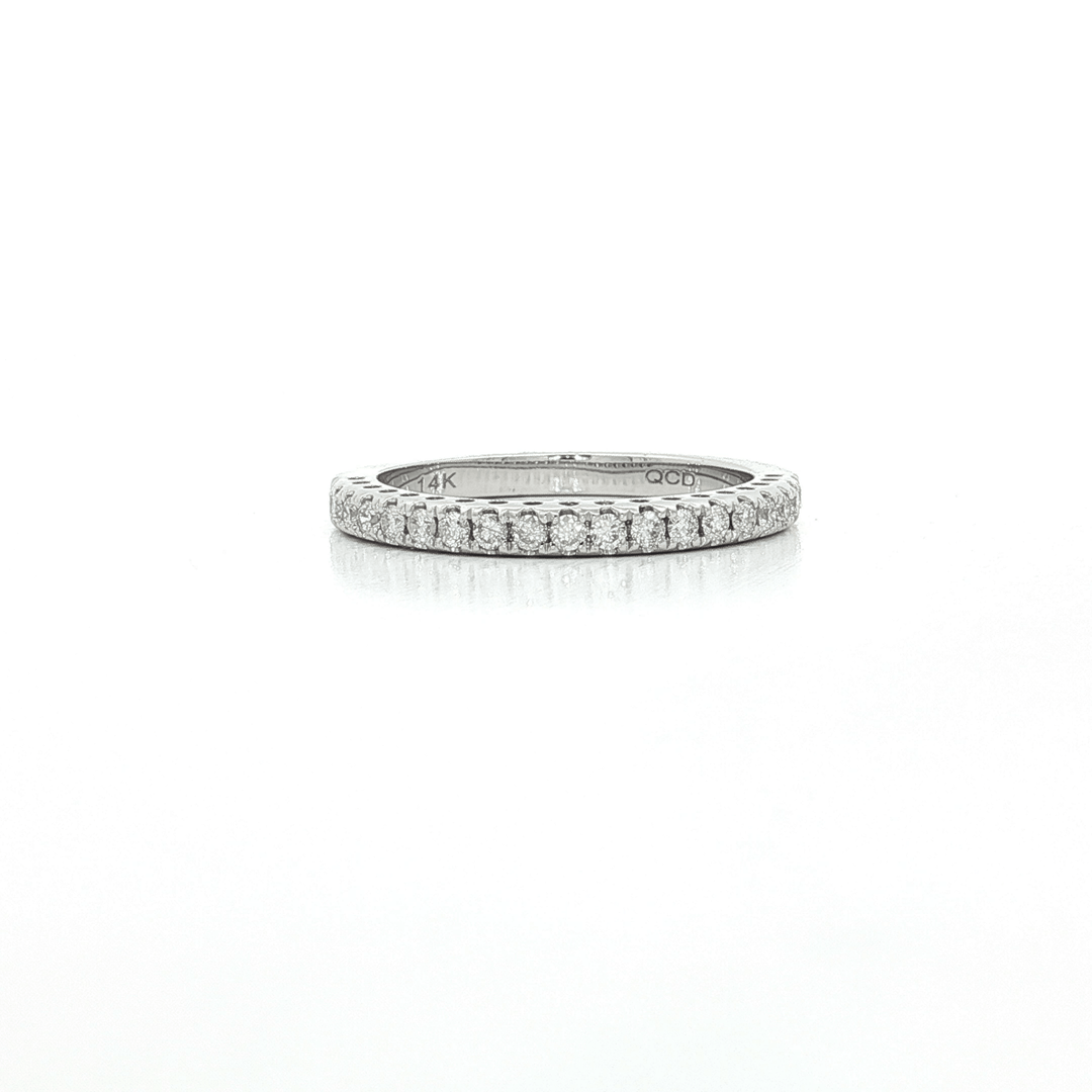 0.27 CTW Natural Round Brilliant Cut Colorless Near Flawless Diamond Wedding Band in 14kt White Gold – Jewelry Depot, Inc.