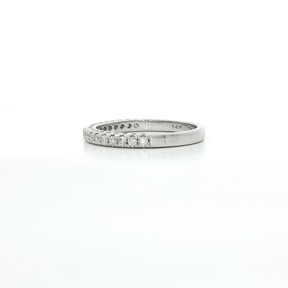 0.27 CTW Natural Round Brilliant Cut Colorless Near Flawless Diamond Wedding Band in 14kt White Gold – Jewelry Depot, Inc.
