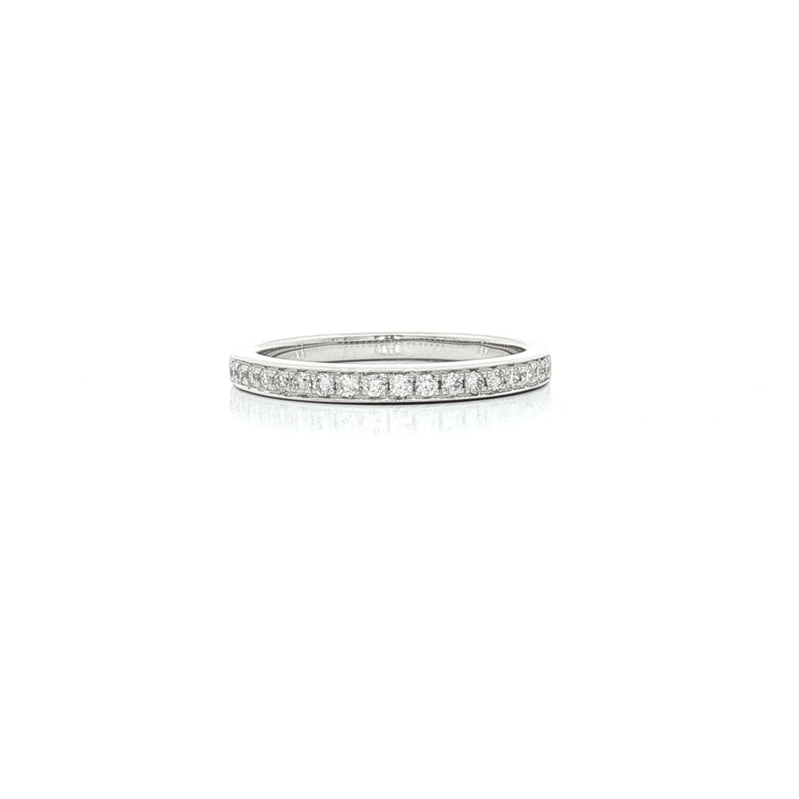 Round Brilliant Cut Near Colorless Diamond Band (1/5 ct.) 18k White Gold