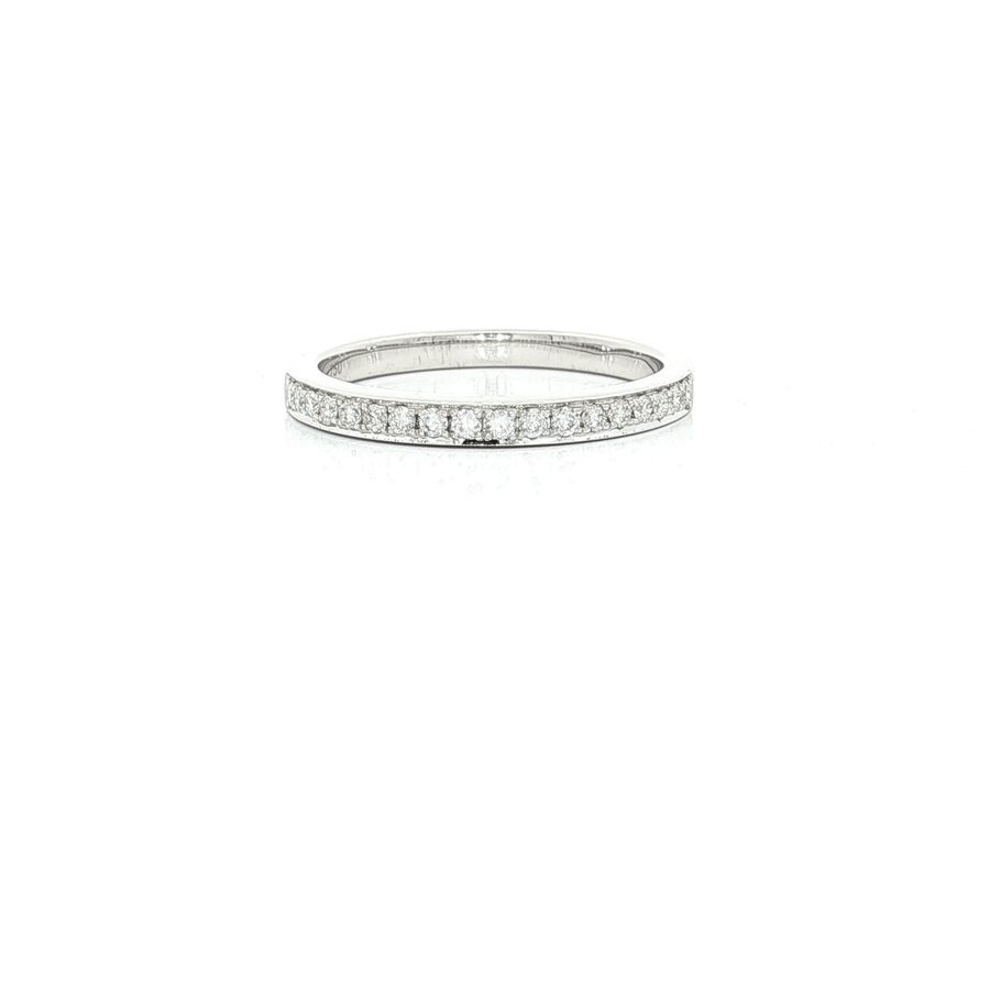 Round Brilliant Cut Colorless Diamond Wedding Band (1/5 ct.) 18k White Gold