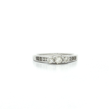 Round Brilliant Cut Diamond "Past Present Future" Ring (½ ct.) in 10k White Gold