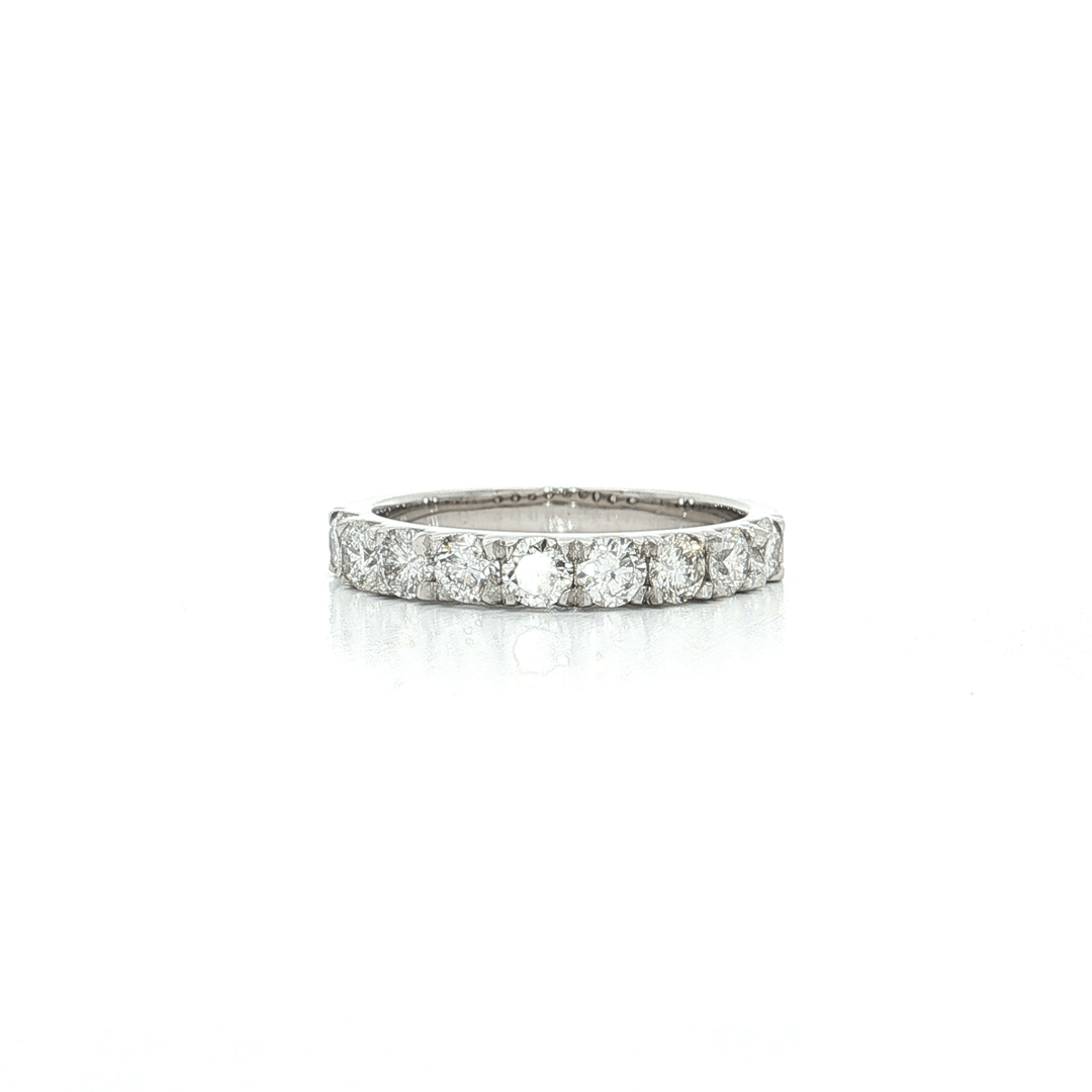 1.00 CTW Natural Round Brilliant Cut Colorless Nearly Flawless Diamond Wedding Band in 14kt White Gold – Jewelry Depot, Inc.