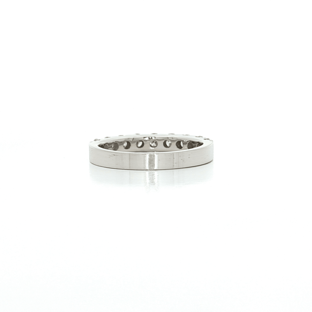 1.00 CTW Natural Round Brilliant Cut Colorless Nearly Flawless Diamond Wedding Band in 14kt White Gold – Jewelry Depot, Inc.