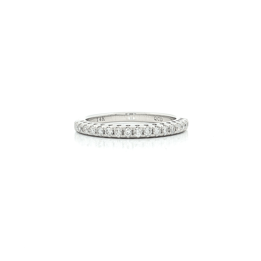 Round Brilliant Cut Colorless Diamond Wedding Band (3/5 ct.) 14k White Gold