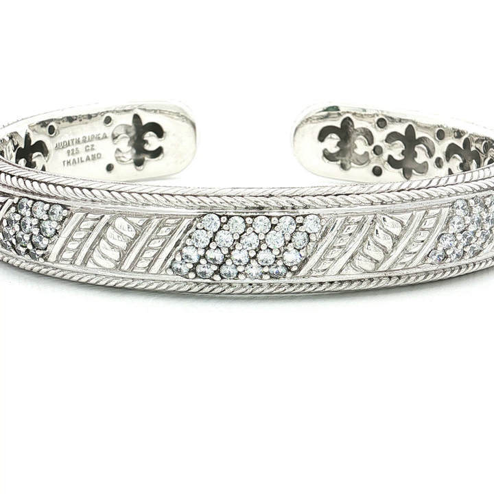 Judith Ripka Diamonique Sterling Silver Cuff Bracelet