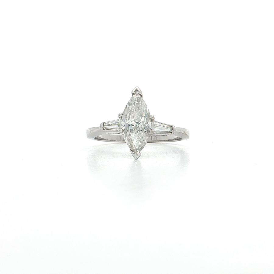 Marquise Cut Diamond Ring (1 3/4 ct. tw.) 14k White Gold