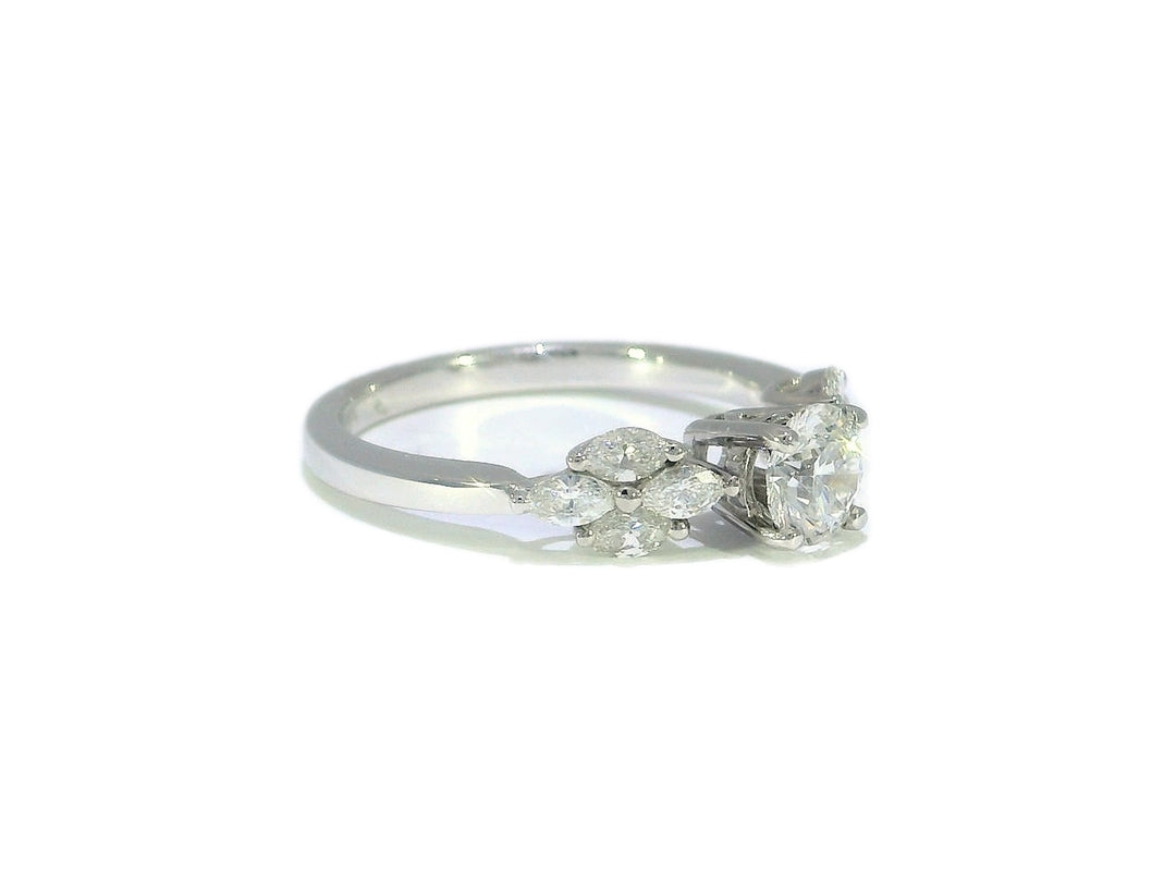 1.58 CTW GIA & EGL Certified Colorless & Near-Flawless Round Brilliant Diamond Engagement Ring
