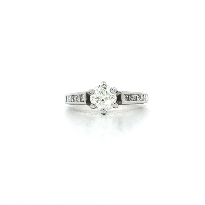 GIA Certified Flawless Round Brilliant Diamond Engagement Ring (1 ½ ct.) in 18k White Gold