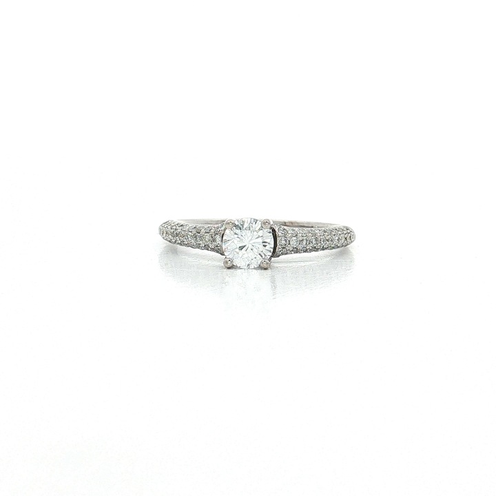 Pavé Colorless Near-Flawless Diamond Ring (1 ⅕ ct. tw.) in 18k White Gold