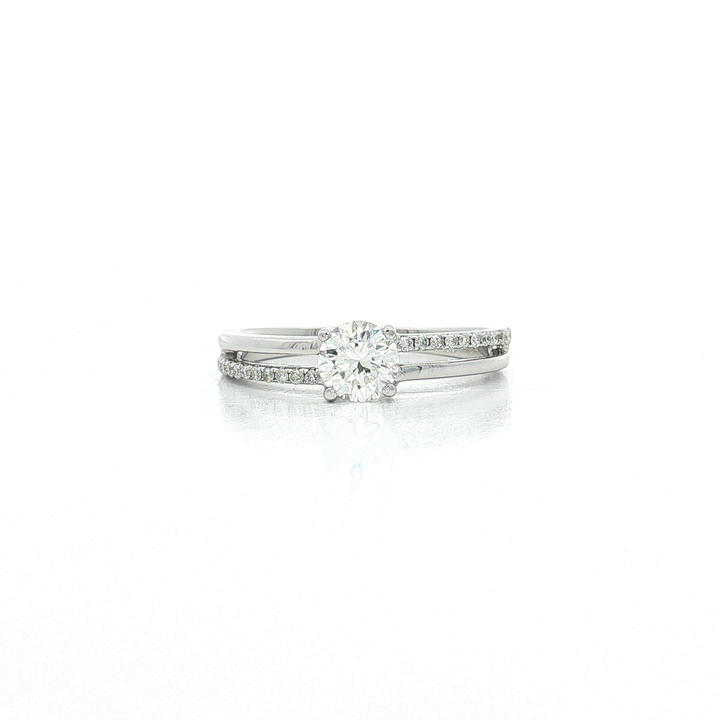 GIA Certified Near-Colorless Diamond Engagement Ring (¾ ct. tw.) in 18k White Gold