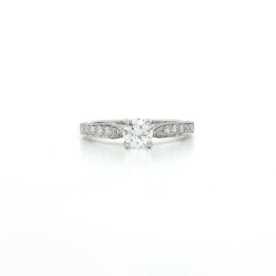 0.96 CTW EGL USA Certified Colorless Round Brilliant Diamond Ring in 18kt White Gold – Jewelry Depot, Inc.