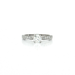 Milgrain Pavé Colorless Diamond Ring (1 ct. tw.) in 18k White Gold