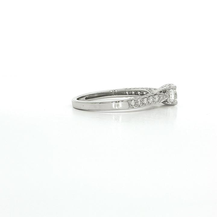 0.96 CTW EGL USA Certified Colorless Round Brilliant Diamond Ring in 18kt White Gold – Jewelry Depot, Inc.