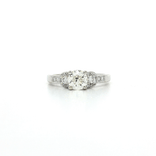 Certified Round Brilliant Cut Diamond Engagement Ring (1 ¼ ct.) in 18k White Gold