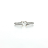 EGL USA Certified Pavé Colorless Diamond Engagement Ring (⅞ ct. tw.) in 18k White Gold
