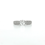 Certified Pavé Colorless Diamond Engagement Ring (1 ⅜ ct. tw.) in 18k White Gold