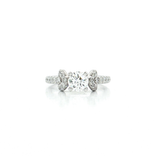 GIA Certified Pavé Heart Colorless Near-Flawless Diamond Engagement Ring (1 ½ ct. tw.) in 18k White Gold