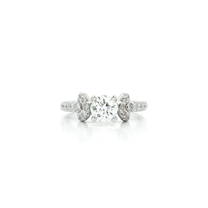 GIA Certified Pavé Heart Colorless Near-Flawless Diamond Engagement Ring (1 ½ ct. tw.) in 18k White Gold