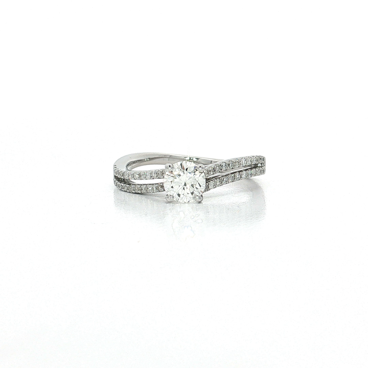 Pavé Near-Colorless & Near-Flawless Diamond Engagement Ring (⅘ ct. tw.) in 18k White Gold
