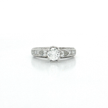 Certified Colorless Round Brilliant Diamond Engagement Ring (1 ⅗ ct.) in 18k White Gold