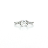 GIA Certified Pavé Near-Colorless Diamond Engagement Ring (1 ⅓ ct. tw.) in 18k White Gold