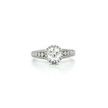 Certified Round Brilliant Cut Halo Diamond Engagement Ring (1 ½ ct. tw.) in 18k White Gold