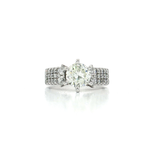 Diamond Sunburst Engagement Ring (2 ct.) in 18k White Gold