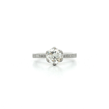 Pavé Near-Colorless Diamond Engagement Ring (1 ½ ct. tw.) in 18k White Gold