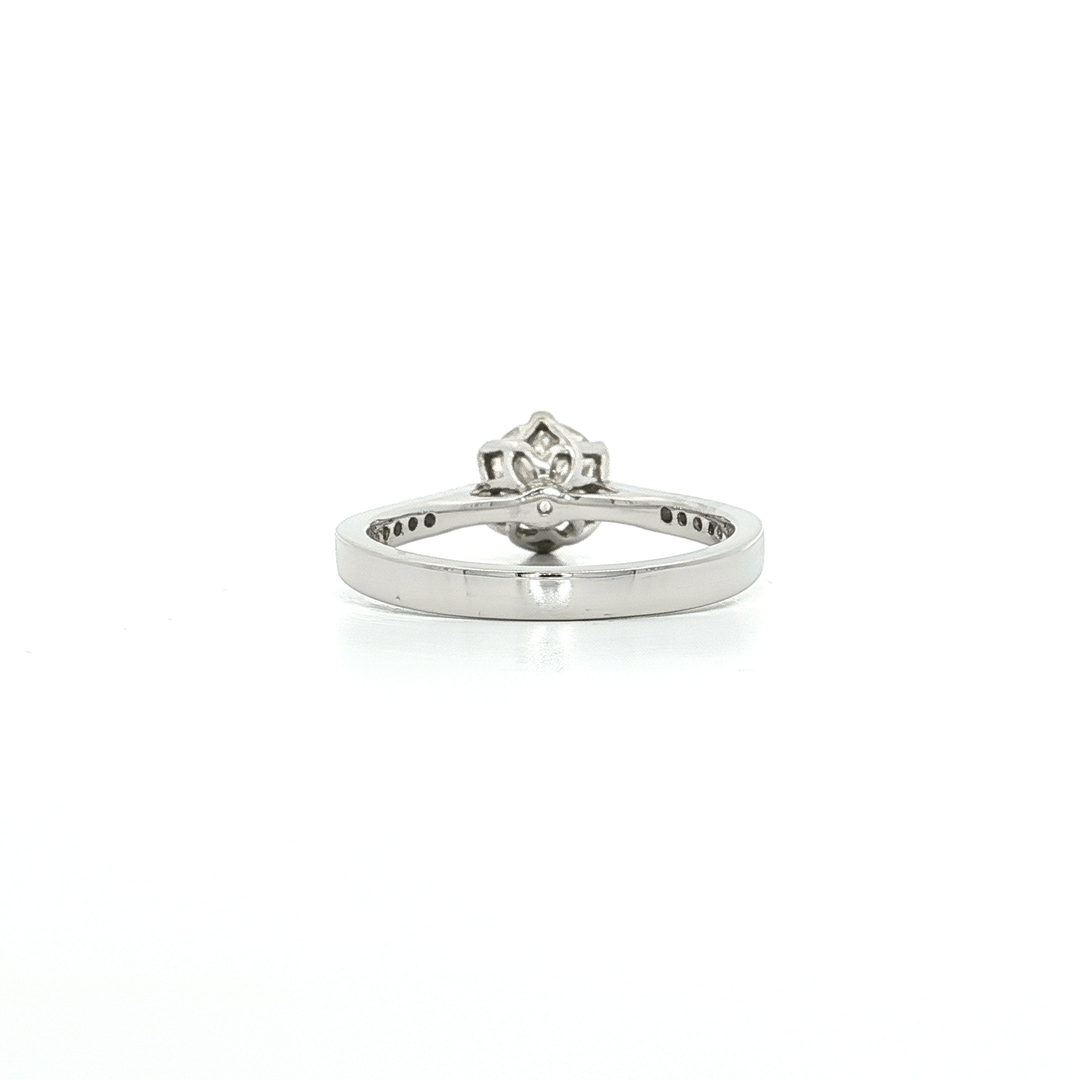 1.35 CTW Natural Round Brilliant Cut Diamond Engagement Ring in 18kt White Gold