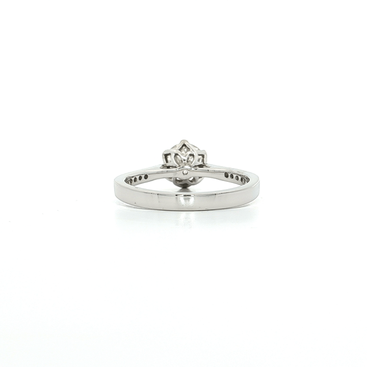 1.35 CTW Natural Round Brilliant Cut Diamond Engagement Ring in 18kt White Gold