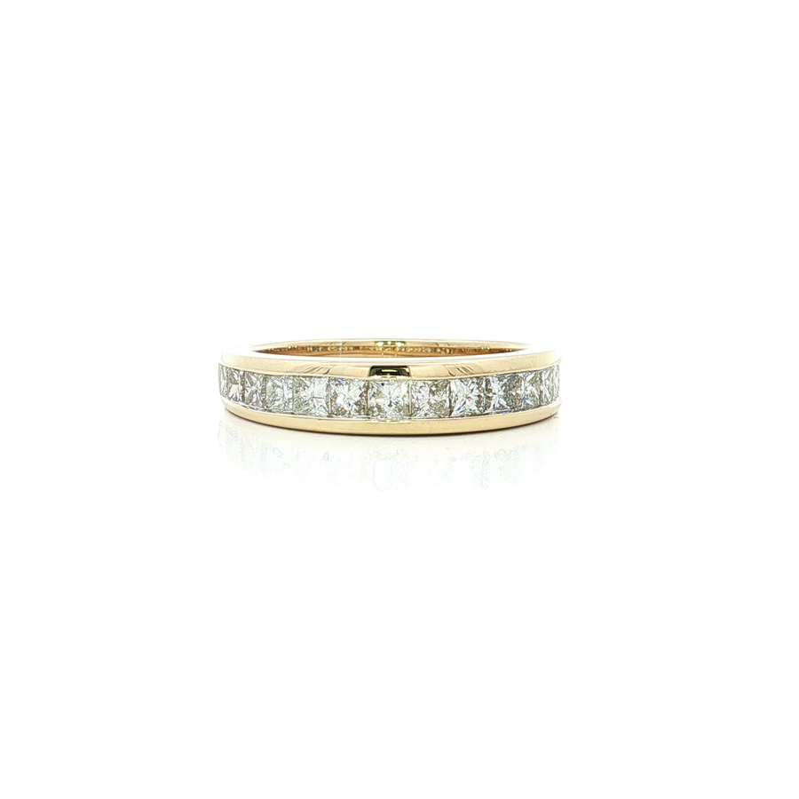 Colorless Princess Cut Diamond Channel-Set Anniversary Band (1 1/10 ct. tw.) 14k Yellow Gold