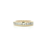 Colorless Princess Cut Diamond Channel-Set Anniversary Band (1 ⅒ ct. tw.) in 14k Yellow Gold