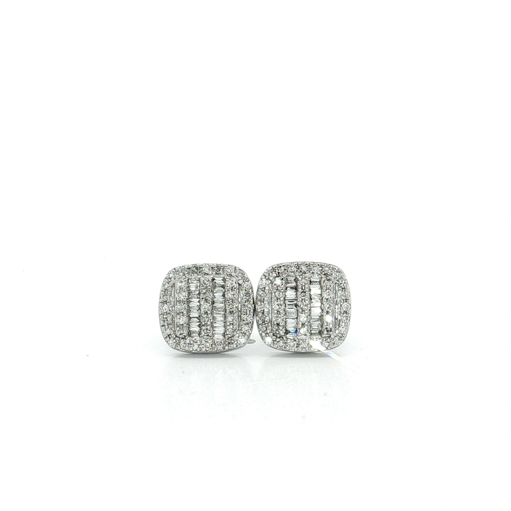 Cluster Near-Colorless Near-Flawless Diamond Stud Earrings (½ ct. tw.) in 14k White Gold
